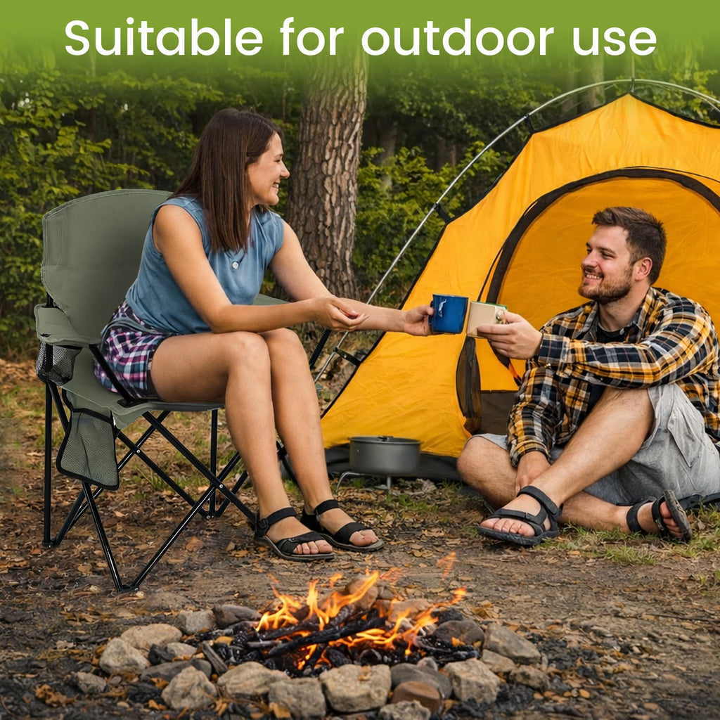 Camping Chair 2 Pack Portable Folding Chair Green S623823