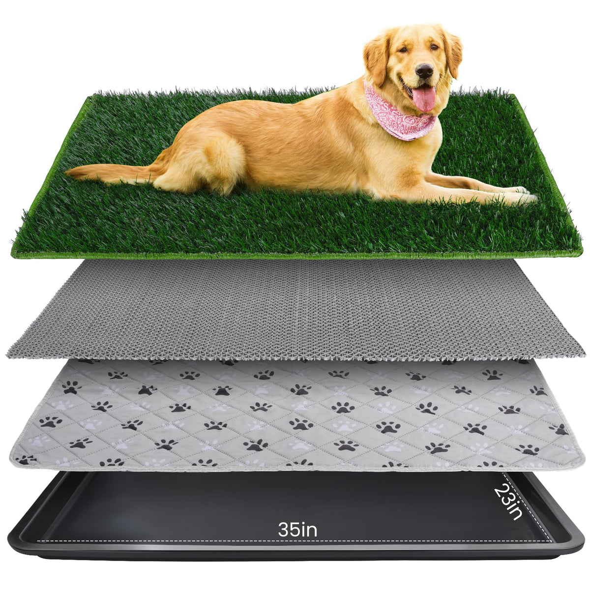 Artificial Grass Dog Potty Pad with Tray C26306