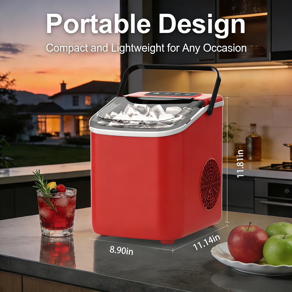Portable Countertop Ice Maker with Self-Cleaning, 26lbs/24H X246456