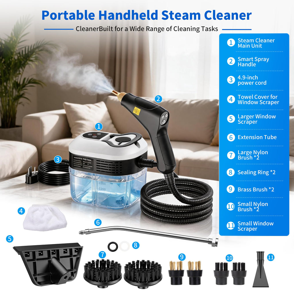 High Pressure Handheld Steam Cleaner 1.8L Tank R62164