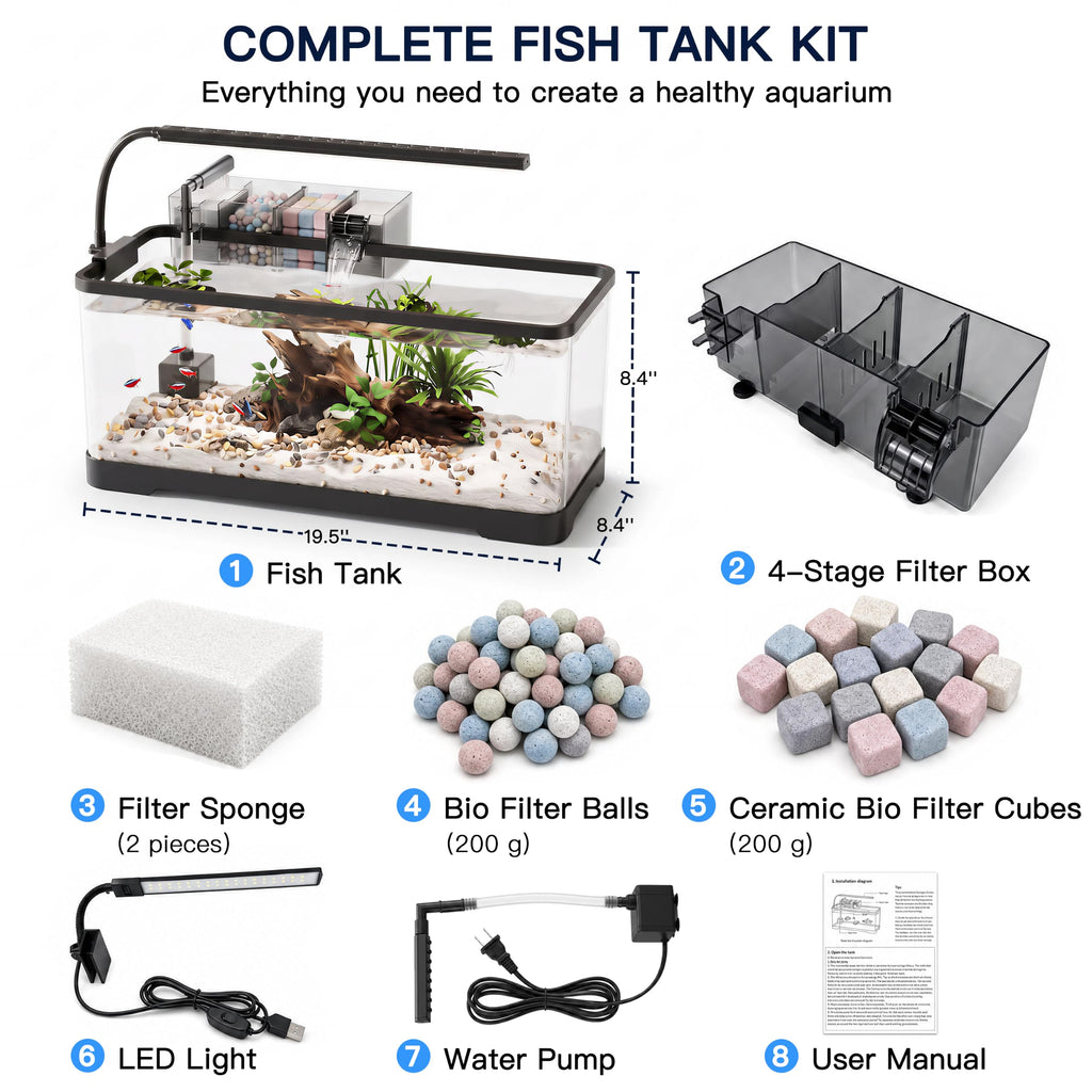 6 Gallon Betta Fish Tank U485001