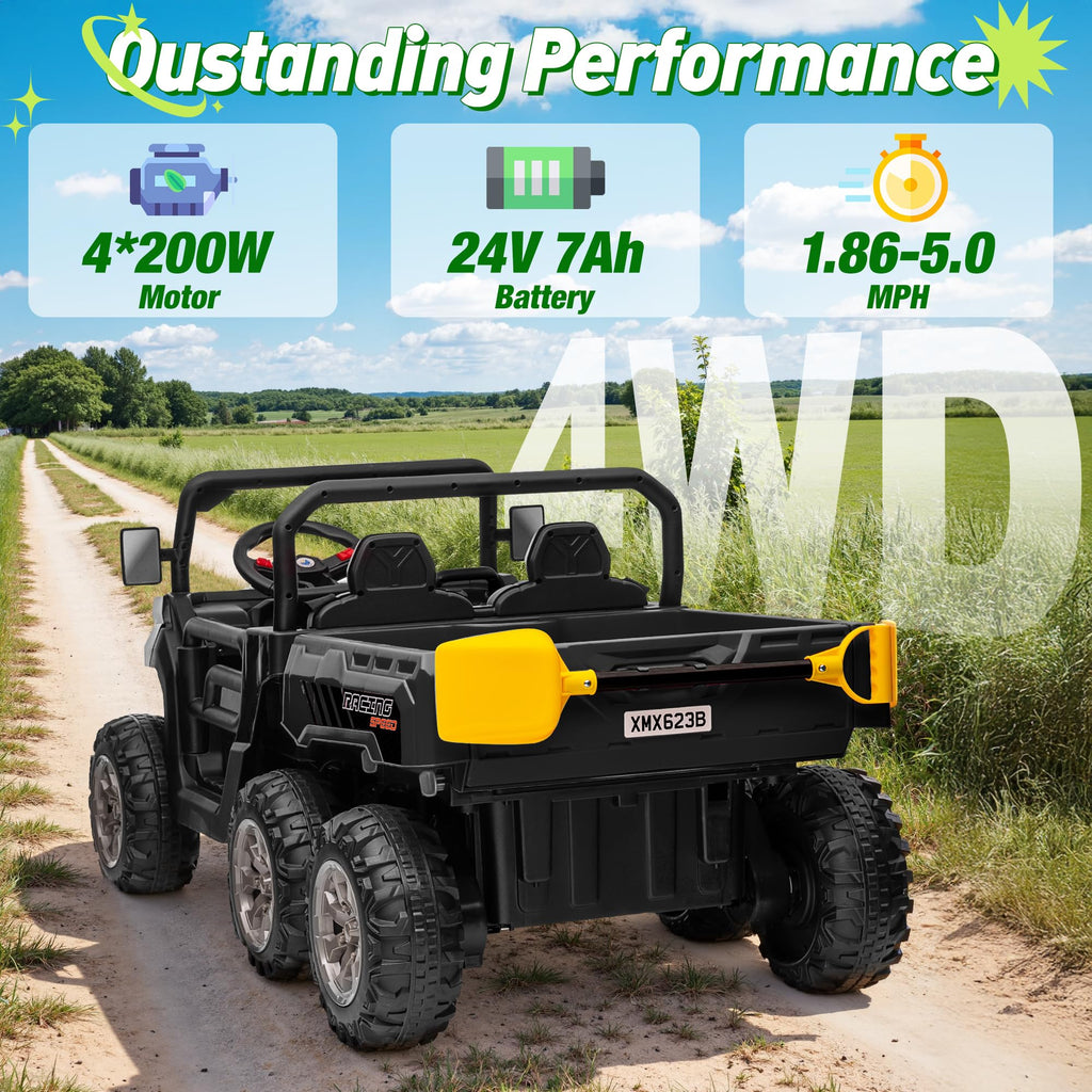 24V 2 Seater Ride on Dump Truck with Remote Control Q5500