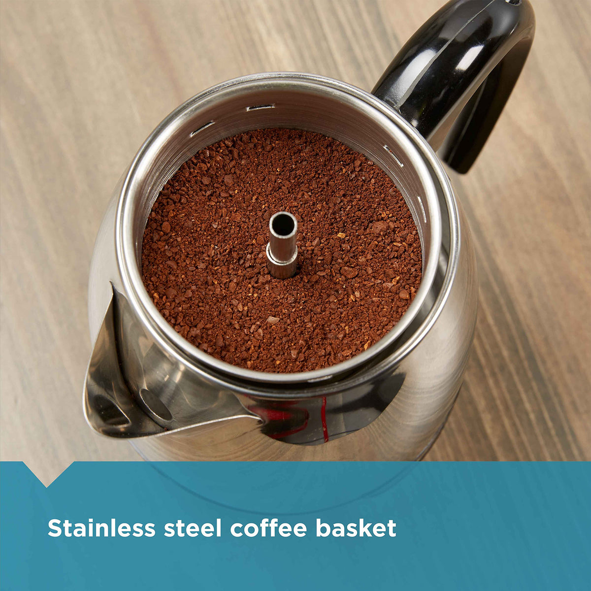 4-Cup Stainless Steel Coffee Percolator Q22495