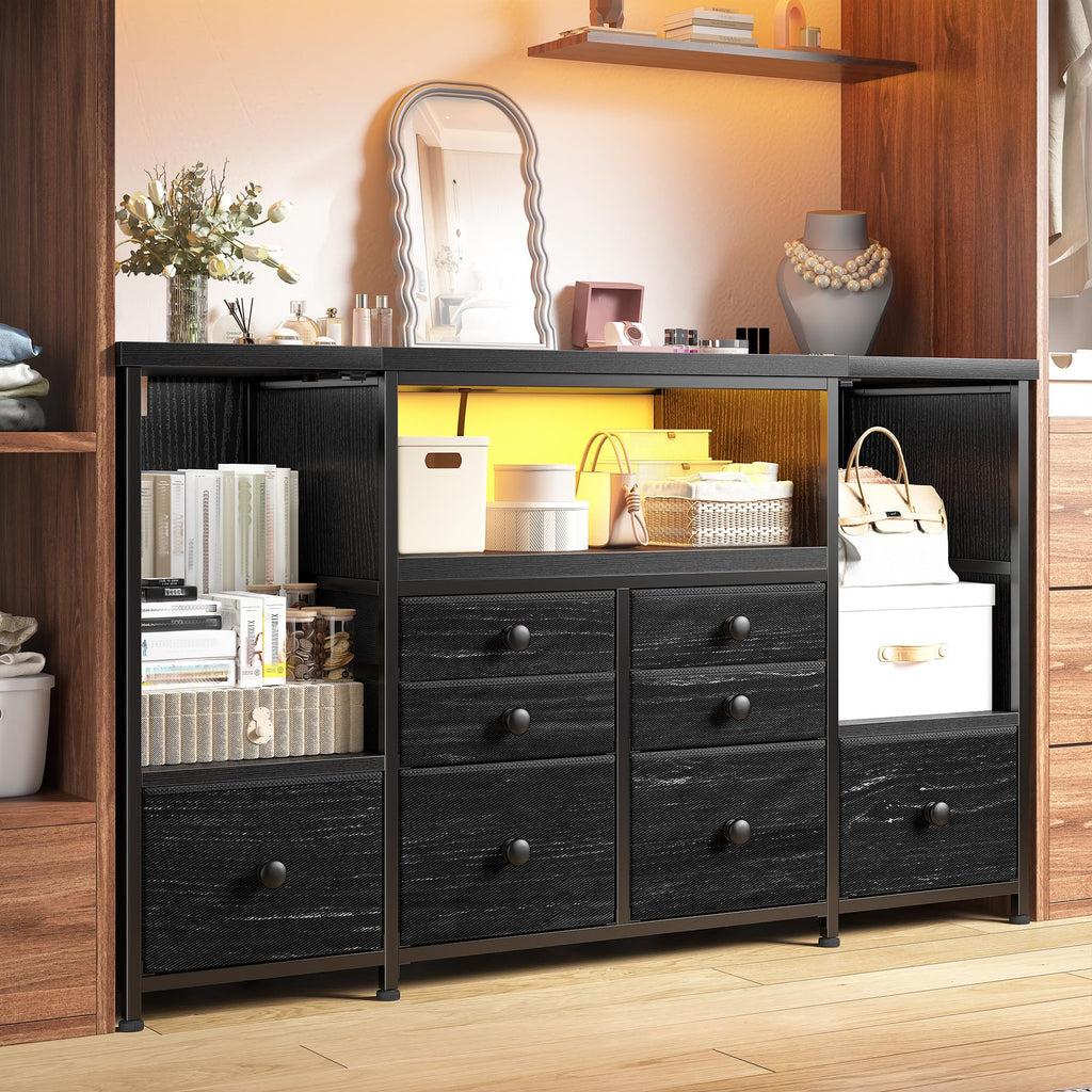 Modern LED Dresser with 8 Drawers G255029